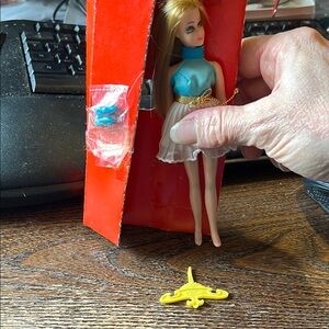 Vintage Topper Dawn Fashion Doll with Blue Top and White Skirt